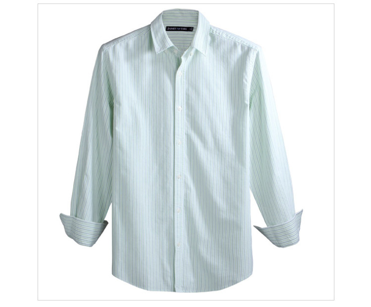 占姆士伯爵JamesEarl男士牛津纺长袖时尚休闲