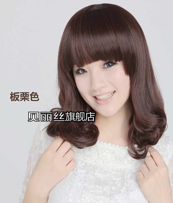 贝丽丝假发 梨花头 短发 女 长 卷 蓬松 修饰圆方