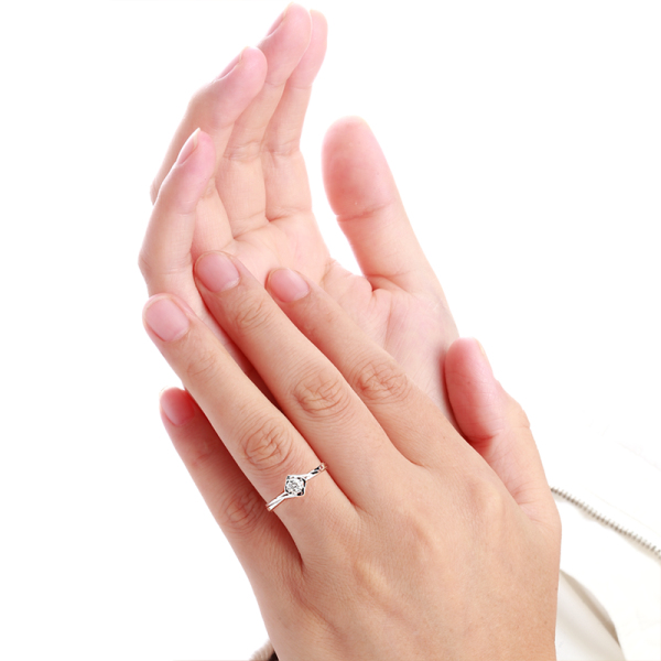 戴欧妮DiONLY 18K白金钻石结婚戒指 情侣订婚