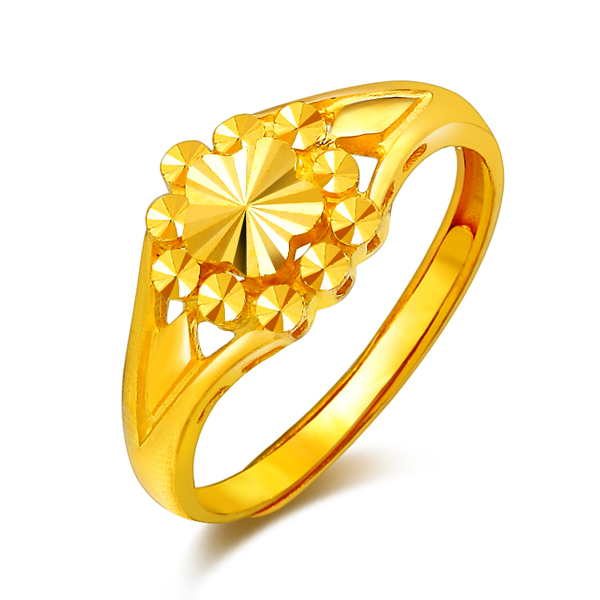 戴欧妮Dio<em></em>nLY 999千足黄金活口<em>女士戒指</em> 环绕