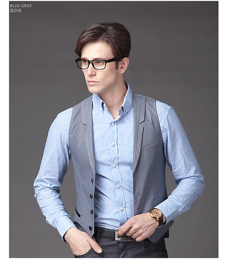 K.LOOK 夏新品 男式韩版<em>西装小马甲男士</em>马夹