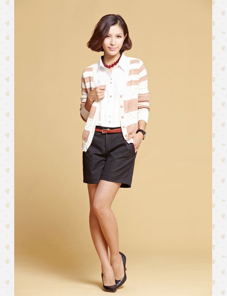 玻尔多 维纳 2012秋季新款休闲<em>中长短裤</em> 橙色 