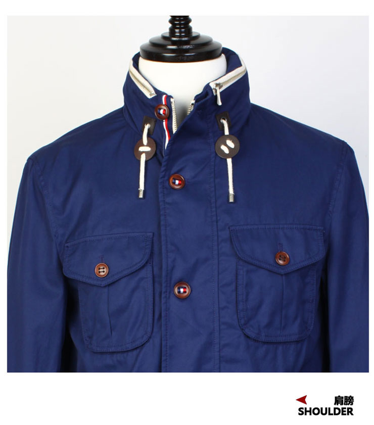 ziozia韩版男士高端修身外套短款休闲风衣AR1