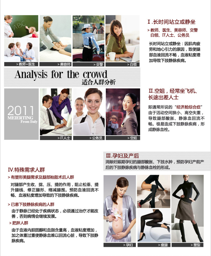 MEIERTING 美尔挺 680D 深度调整型 弹力袜 塑