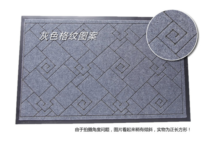 昕佳琪 地垫浴室门口进门地垫脚垫玄关机织PVP涤纶拉绒防滑地垫 红色祥云 50X80 CM