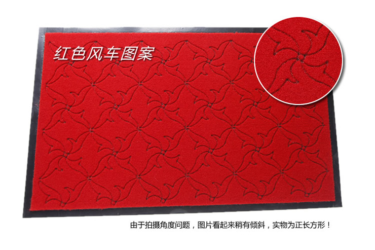 昕佳琪 地垫浴室门口进门地垫脚垫玄关机织PVP涤纶拉绒防滑地垫 红色祥云 50X80 CM