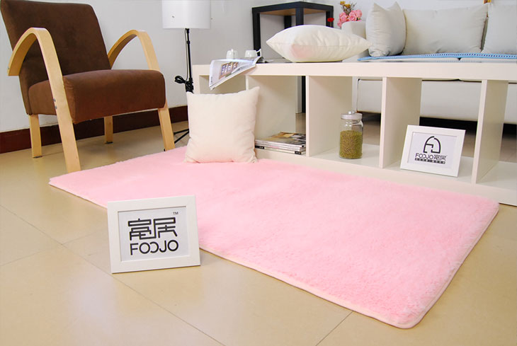 富居FOOJO 丝毛地垫 103tj地毯 80*120cm 咖啡色