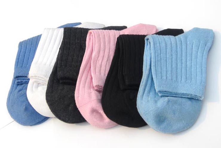 梦娜旗下 爱国者素色舒适女棉袜 55245 10双装
