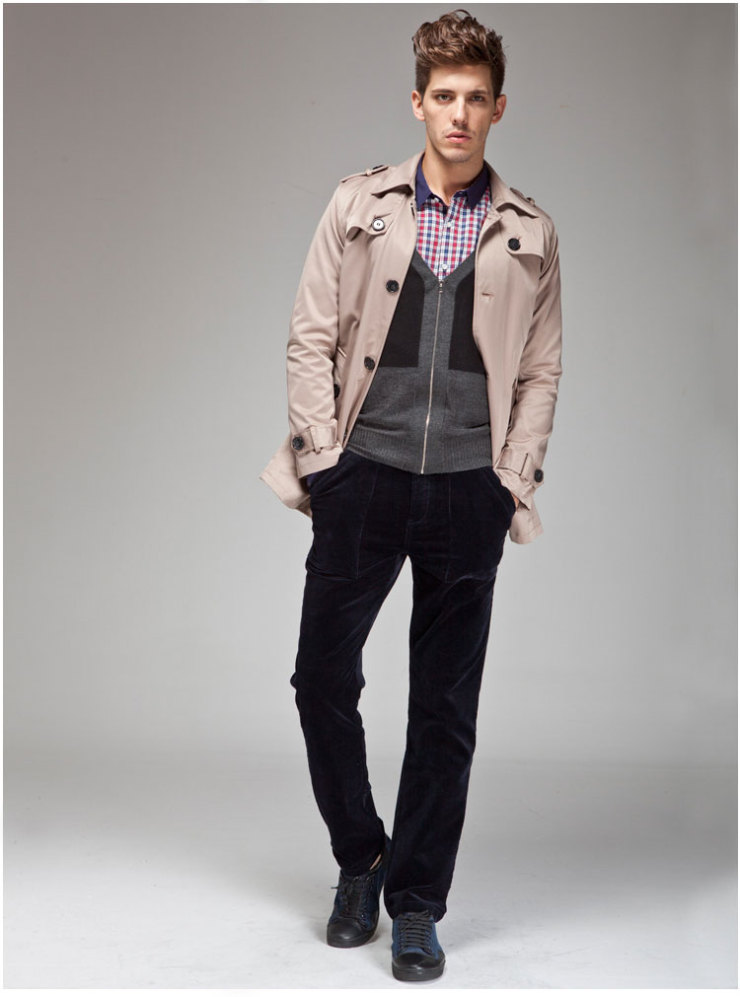 瑞德罗兰(RDL) 秋冬男装休闲风衣男韩版修身男