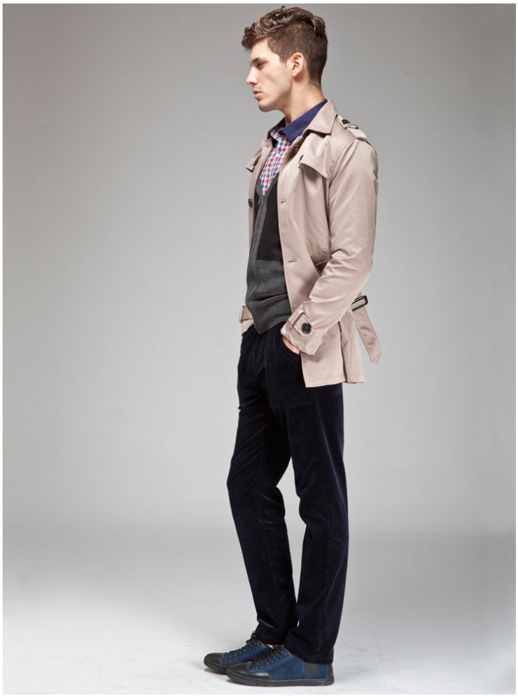 瑞德罗兰(RDL) 秋冬男装休闲风衣男韩版修身男