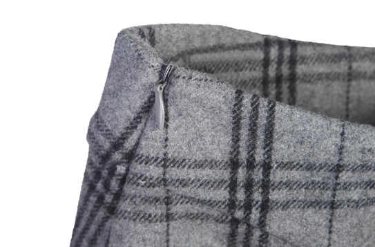 圣迪奥 sdeer 女装冬装搭片错落摆格纹半裙24