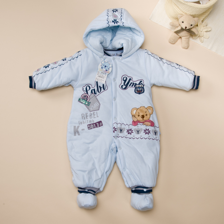 圆梦宝6478雪花活帽连袜封裆哈衣宝宝衣服 粉