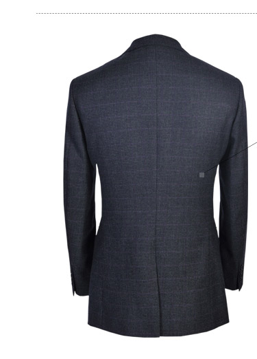 依文男装2012秋冬新款暗格子休闲西服EA721
