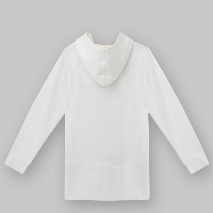 rucco 女装 水洗磨毛拼接系绳带帽开襟卫衣 00