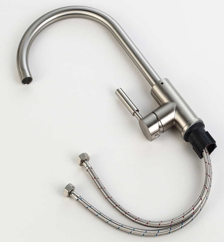 千美(kimer) 冷热 双孔 拉丝处理 厨房 水槽水龙