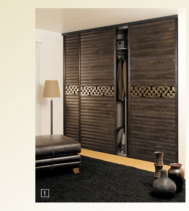 索菲亚C5框丁香叶腰线白色冲浪百叶衣柜 定制