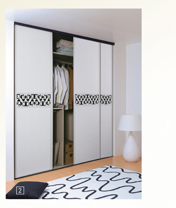 索菲亚C5框丁香叶腰线白色冲浪百叶衣柜 定制