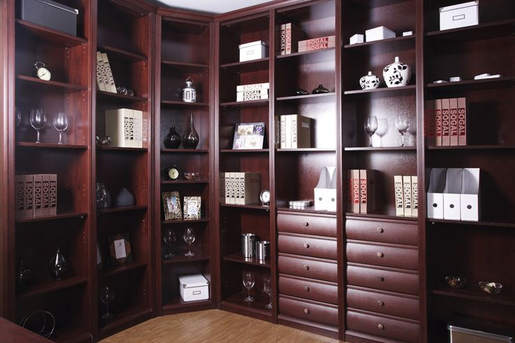 索菲亚 索菲亚红EF款书柜 可定制书柜 索菲亚