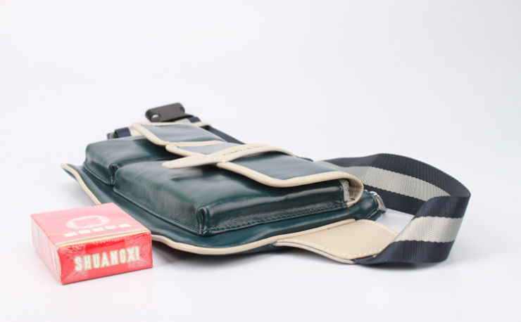 西牧狼头层牛皮男士腰包时尚韩版真皮欧美英伦