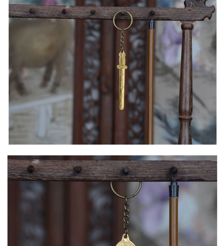 祥泰家 开光金属钥匙扣工艺品 葫芦 金算盘 招财