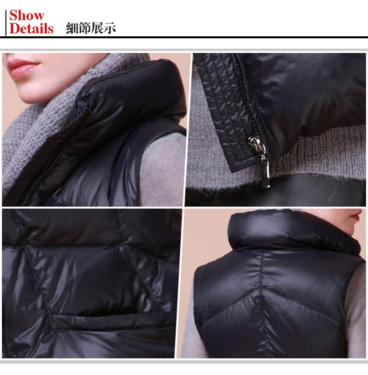Ange csata<em>羽绒服</em> 女短款<em>马甲羽绒服</em>女款 <em>黑色</em>