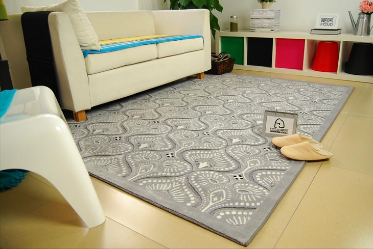 富居FOOJO 立体雕花地毯 新娘系列地垫150*230cm    002wd-qc 爱的共鸣