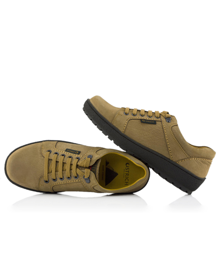 Ostrich傲士 复古色休闲户外运动牛皮男鞋 蓝\/绿