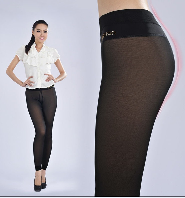 冰洁 假透肉<em>打底裤 女加厚</em>秋冬多色双层压力瘦