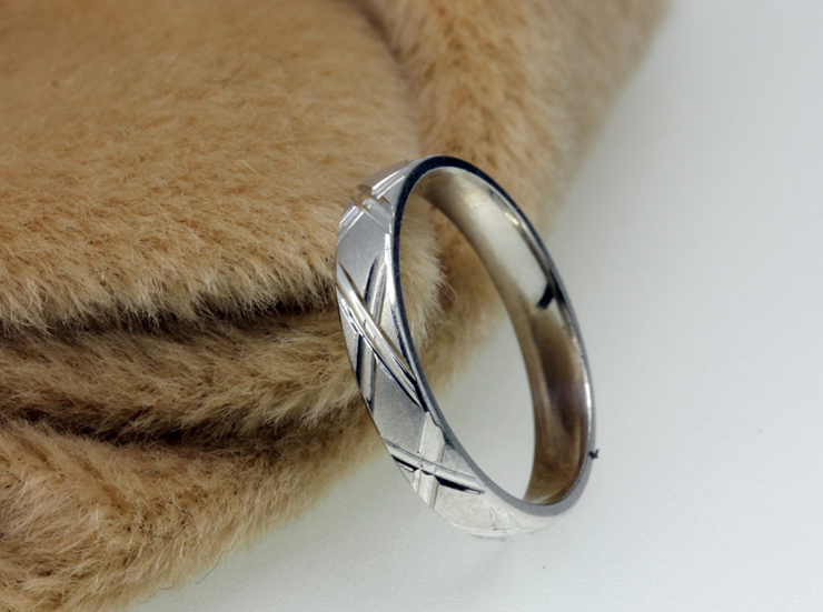 菲尔雅 十字交叉挚爱感动 PT950铂金戒指2.89