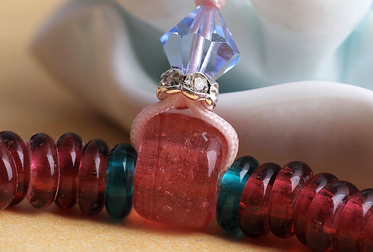 如意藏 清宫风格优质琉璃108颗佛珠提珠 琉璃