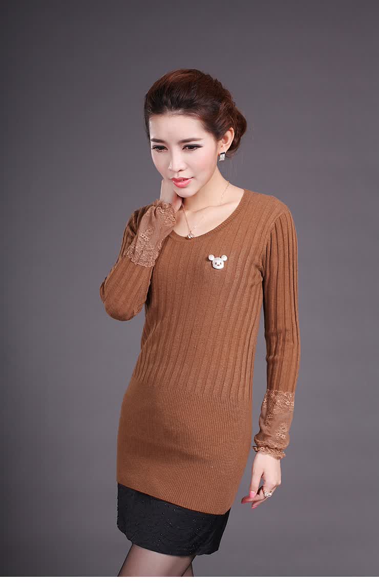 露西维特lucywitte<em>秋冬</em>女士简约针织衫<em>套头毛衣</em>