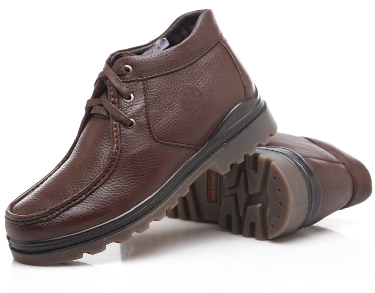 大洋洲袋鼠(Oceania Roo)男棉鞋头层牛皮加绒