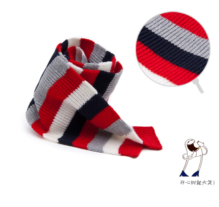 巴拉巴拉balabala冬款儿童毛线棉针织细针围巾
