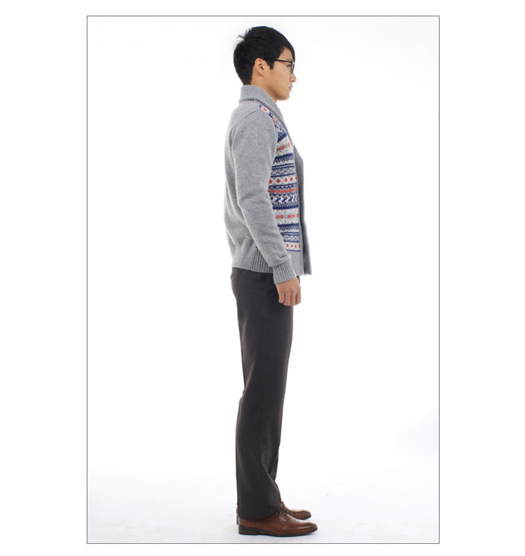 ziozia韩版<em>男士</em>高端修身<em>羊毛开衫毛衣</em>AR4S90