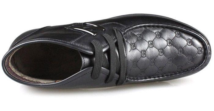 豪路 冬季新款时尚休闲头层牛皮软底软面男棉