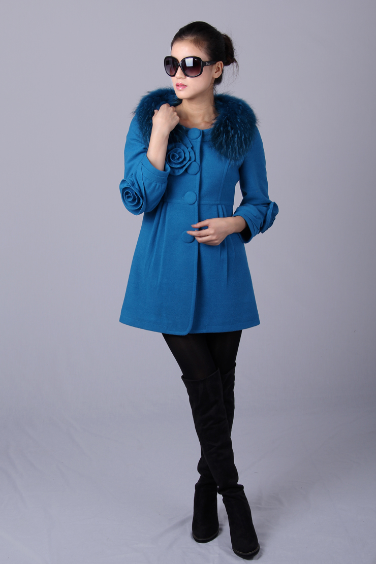 千娜利80128 2012年冬装新款呢外套时尚简约