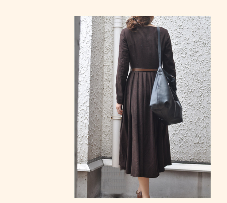 蜜搭原创 2012秋冬季 文艺气质 大码修身连衣裙