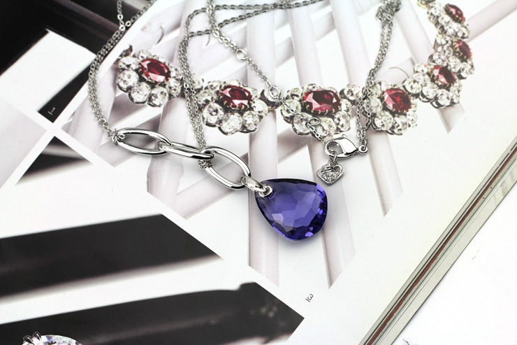 施华洛世奇 Swarovski Parallele 三环藕荷紫色