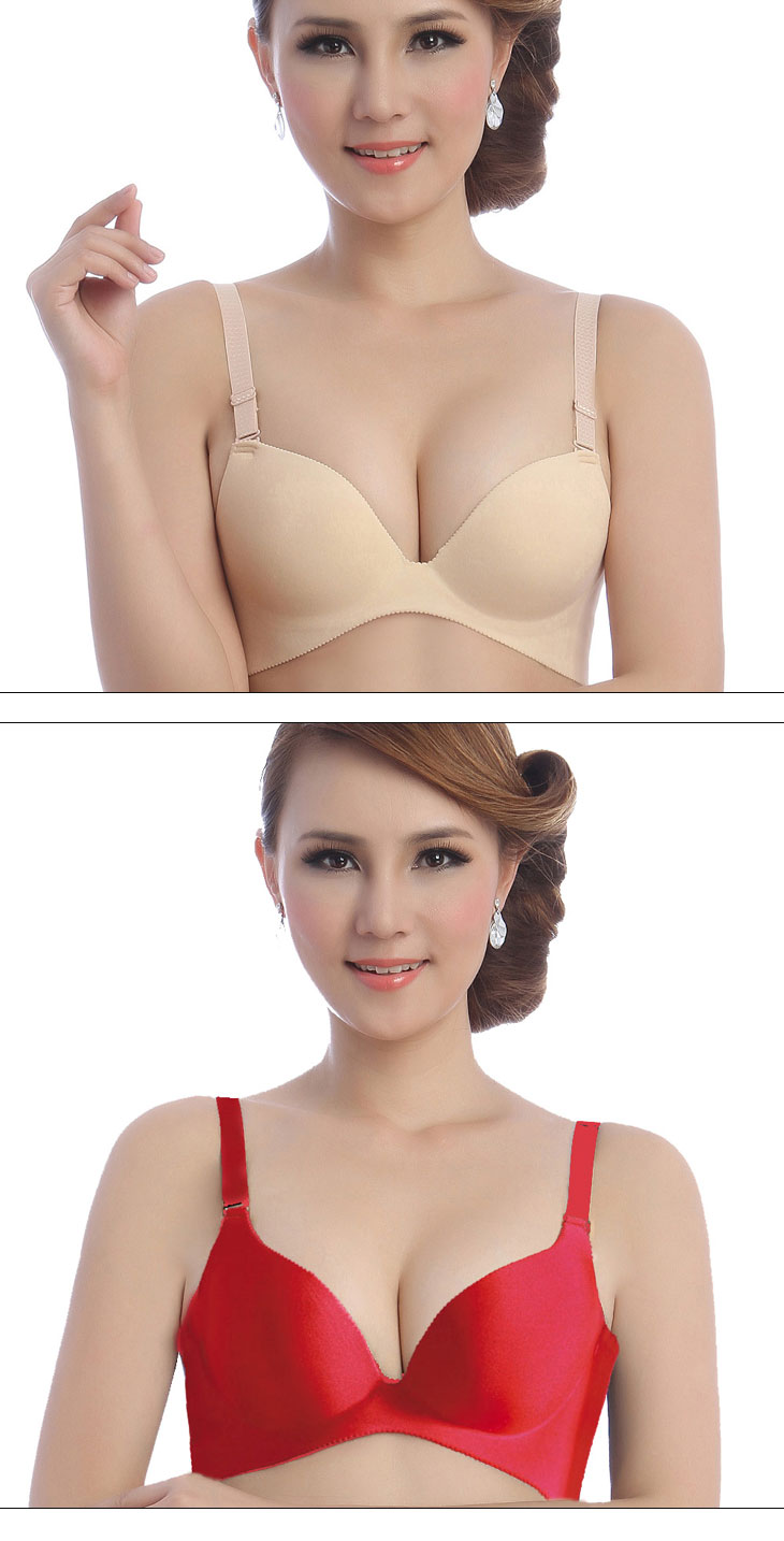 满58包邮纤慕一片式无痕<em>文胸</em>光面无<em>勒痕</em>舒适