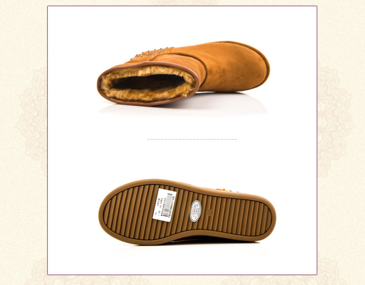 菲伯丽尔(Fondberyl)2012冬季新品羊皮布短靴