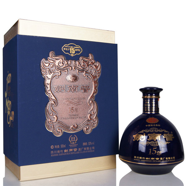 52度 剑南春 15年 太平盛世 蓝盒 500ml 价格\/5