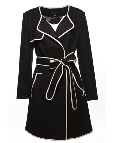 YINER音儿影儿 2012秋冬新款黑色羊毛蝴蝶结