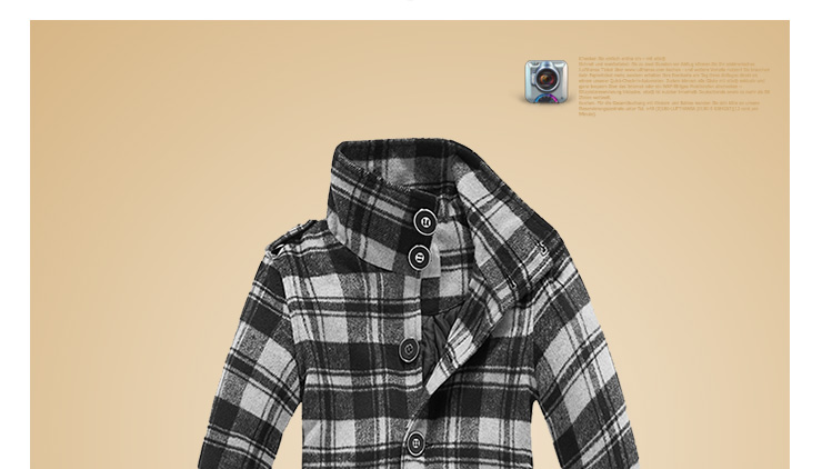 爵士兔(jazzit)男童中长毛呢外套JW123108 咖啡