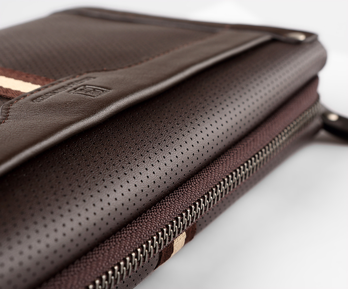 海澜之家 2012冬装新款 男士长款拉链真皮牛皮