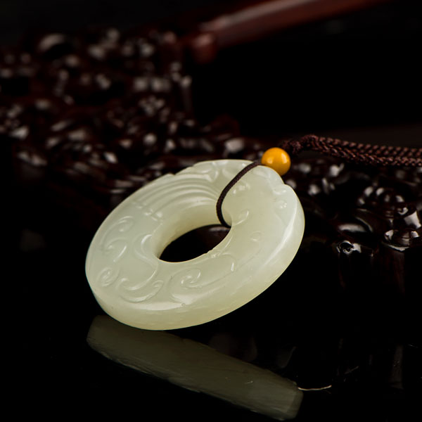 御灵中国玉和田玉 白玉 仿古龙佩 价格\/图片,最