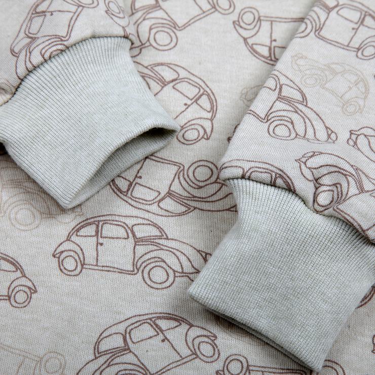 Gretton绿典彩棉 小汽车男童内衣套有机天然彩