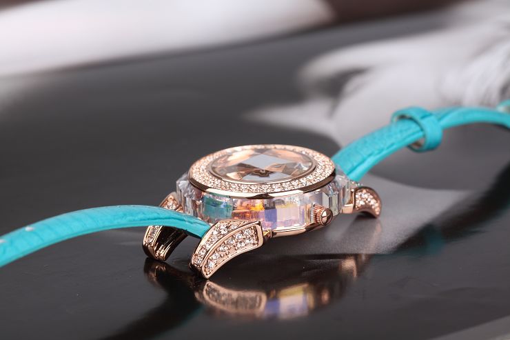 Melissa玛丽莎 施华洛世奇水晶 皮带女士腕表