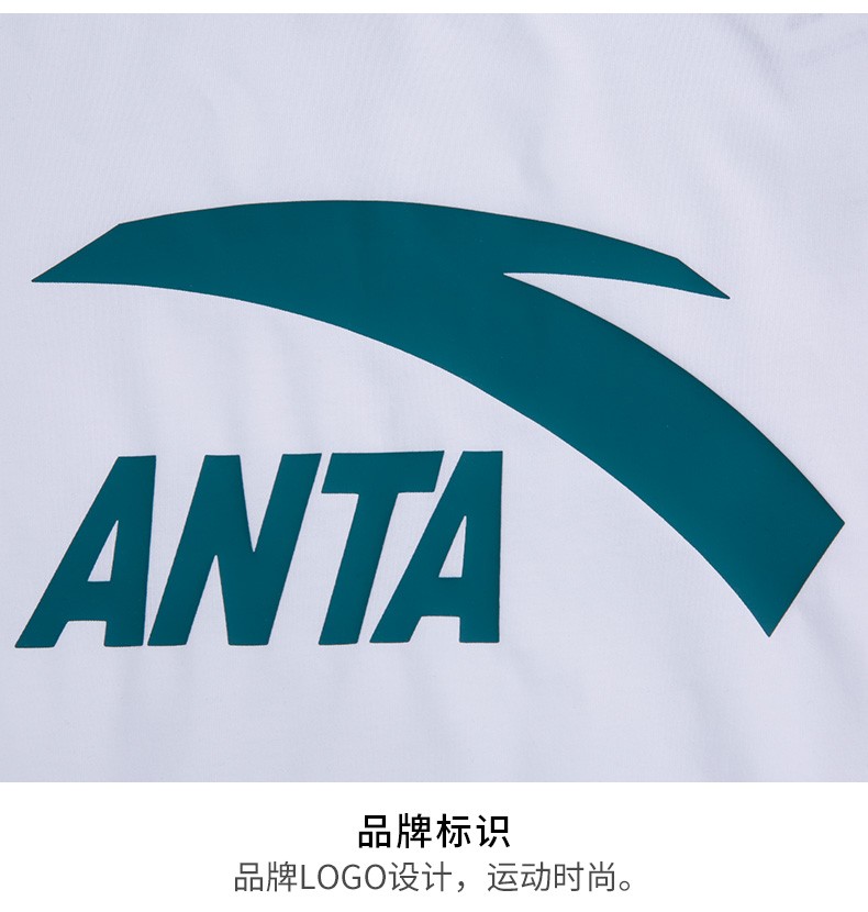 安踏短袖t恤女装2021秋冬季潮流logo半袖户外圆领休闲运动上衣女 -4