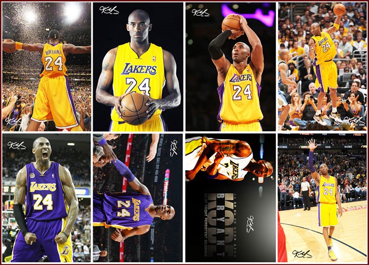 可比海报kobe墙纸大挂画壁纸篮球星大海报巨幅卧室墙贴明信片 11