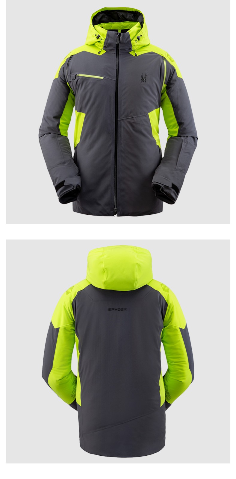 spyder 秋冬男子ski系列专业滑雪服 20us105m 乌木灰